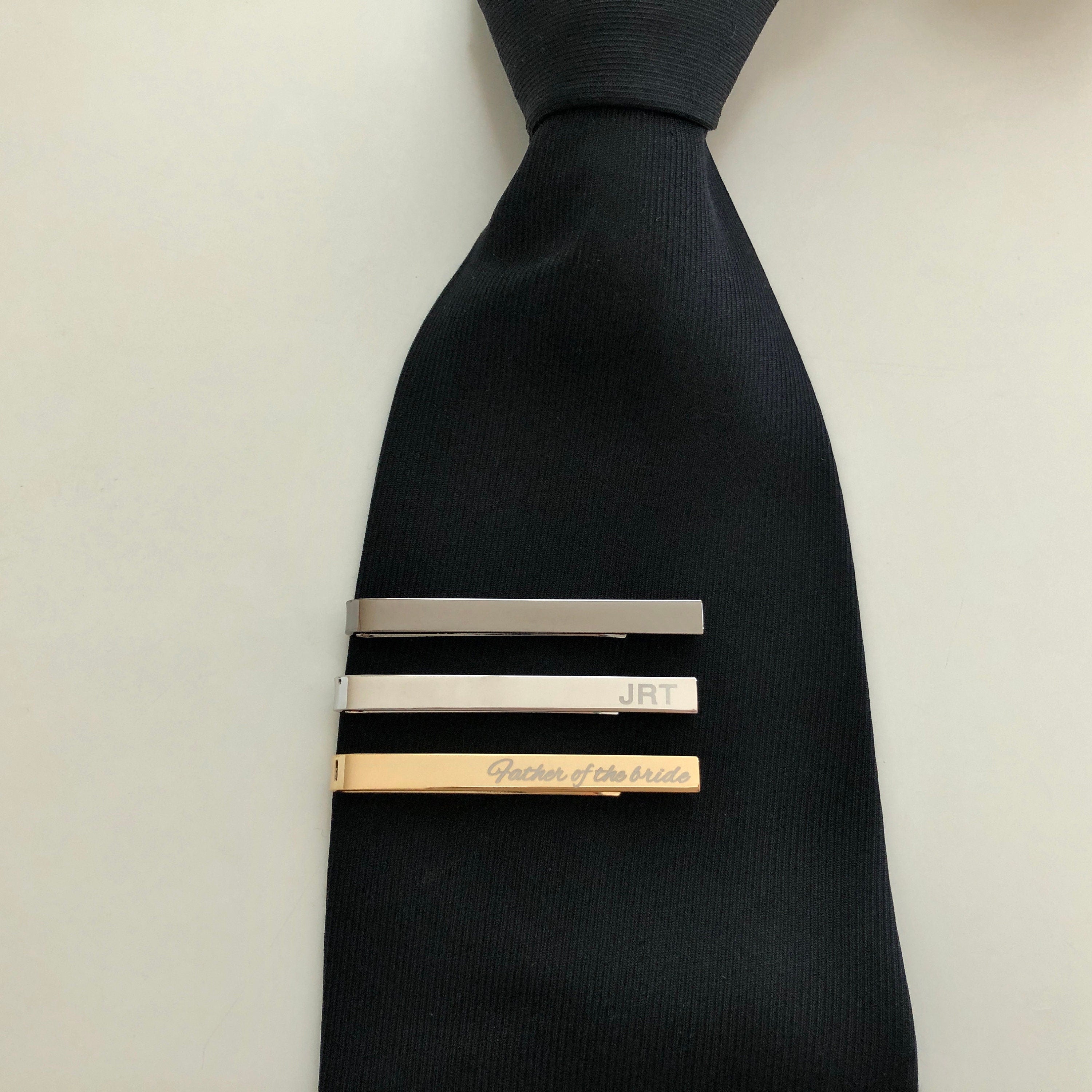 Men's Personalized Tie Bar - 7th Anniversary Gift - Copper Tie Clip - Gift  for Him - Monogram - Groomsmen Gift